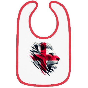 Discover Patriotic Lion Face St George's Flag Bibs