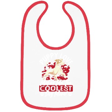 Discover Puppy Love the Coolest Dog Mom! My Mom Is Cool Dog Bibs