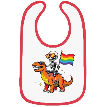 Discover Skeleton with dinosaur Lgbtq Bibs