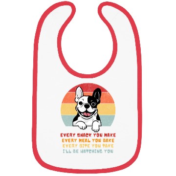 Discover French Bulldog Funny Watching You Snack Parody Bibs