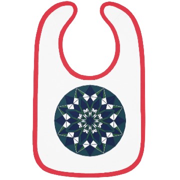 Discover Geometric Mandala in Cool Tones Bibs