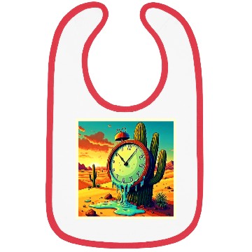 Discover Desert Time Melts Away Clock Bibs
