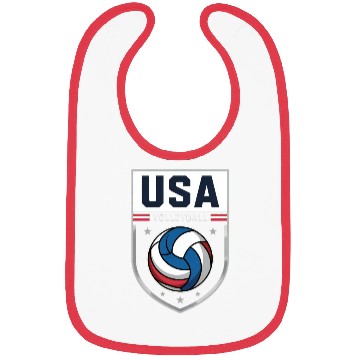 Discover USA Volleyball Emblem Design Bibs
