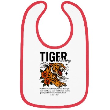 Discover Roaring Tiger – Bold Vintage Tattoo Style Bibs