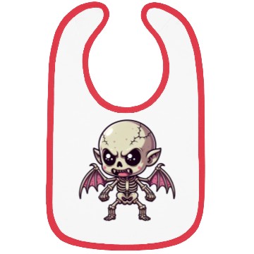 Discover Cute Vampire Skeleton – Bat-Winged Monster Bibs