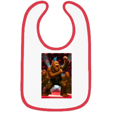 Discover Bigfoot Punk Rock Band Rocking the House Bibs