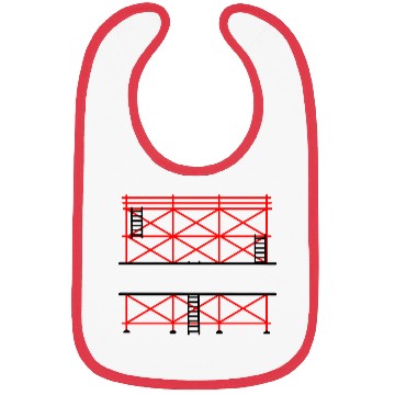 Discover Red Scaffold Banner Company Name Bibs