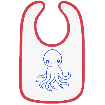 Discover Octopus squid tentacle cephalopod cute sweet comic Bibs