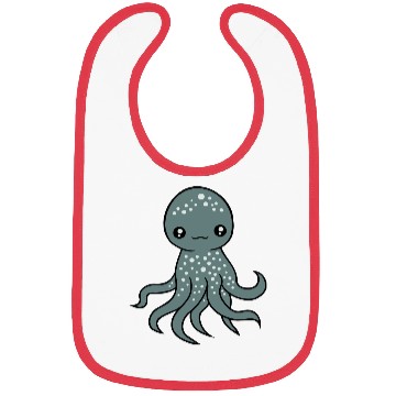 Discover Octopus squid tentacle cephalopod cute sweet comic Bibs