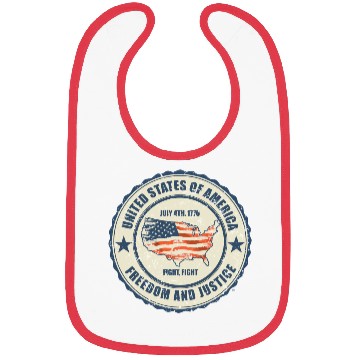 Discover USA FREEDOM AND JUSTICE Bibs