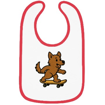 Discover Cute Dog riding Skateboard Bibs
