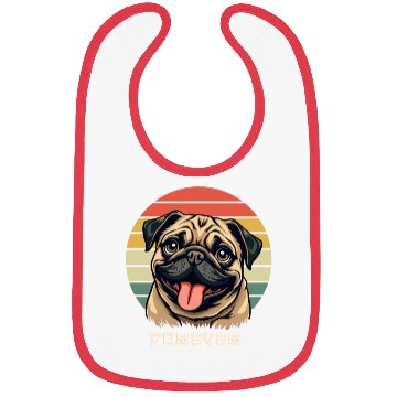 Discover Love Pug Forever – Cute Pug Lover Design Bibs