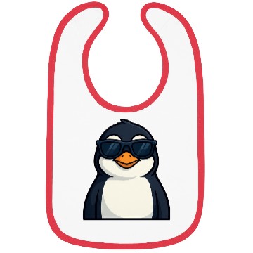 Discover Cool penguin with sunglasses summer funny Bibs