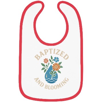 Discover Baptized and Blooming Floral Embrace Bibs