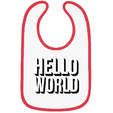 Discover Bold Sans-Serif Font White Text with Shadow Effect Bibs