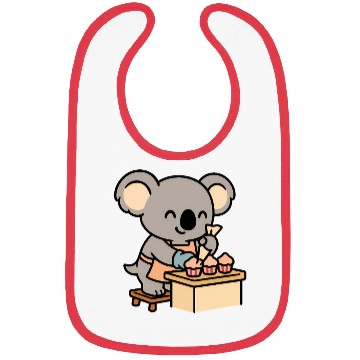 Discover Cute Koala Decorating Cupcakes Bibs