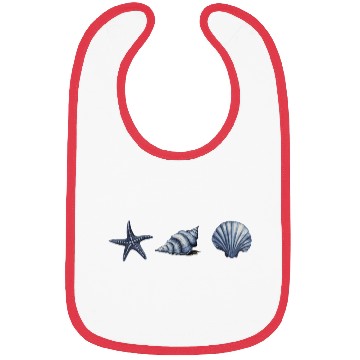 Discover Cute Sea Creatures starfish Ocean Watercolor Bibs
