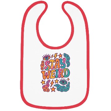 Discover Stay Weird – Funky Retro Design Bibs