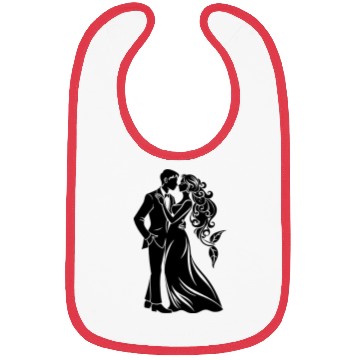 Discover Bride and Groom Silhouette – Anniversary or Engage Bibs