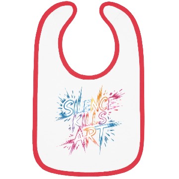 Discover Silence Kills Art – Bold Typography Design Bibs