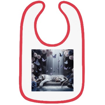 Discover Butterfly Spirit Guardian: White Tiger & Black Ros Bibs
