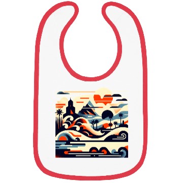 Discover Tropical Waves & Mountains Art Bibs