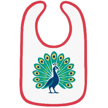 Discover Elegant Peacock Feather Spread Bibs