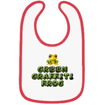 Discover Green Graffiti Frog  Yes, that's me! Bibs