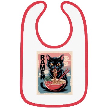 Discover Ramen Cat Japanese Style Bibs