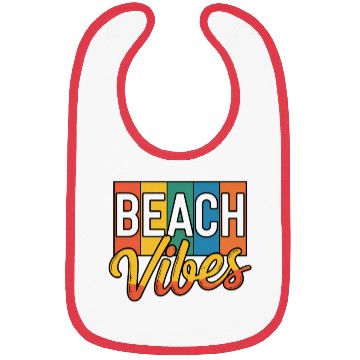 Discover Beach Vibes Bold Retro Design Bibs