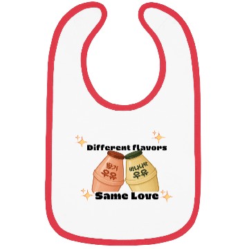 Discover Cute Korean Strawberry and Banana Milk Design Bibs