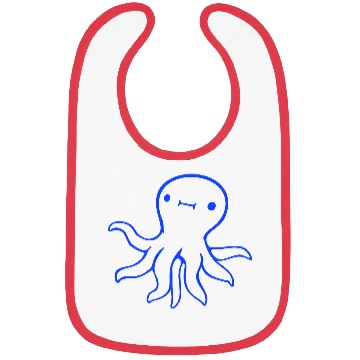 Discover Octopus squid tentacle cephalopod cute sweet comic Bibs