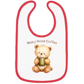 Discover Beary Good Coffee - Cute Bear Cub & Cozy Brew Bibs