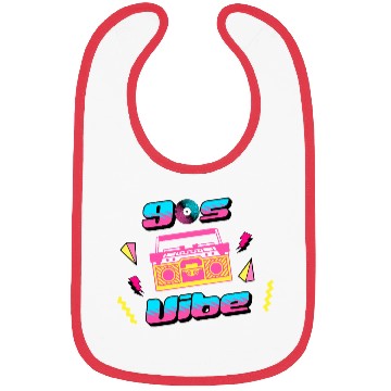 Discover 90s Vibe Retro Nostalgia Boombox Bibs