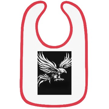 Discover White Tribal Eagle Art Design" Bibs