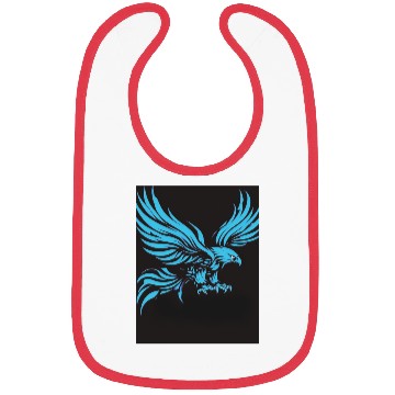 Discover "Blue Tribal Eagle Art Design" Bibs