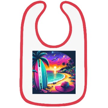 Discover Tropical Sunset Surf Vibes Bibs