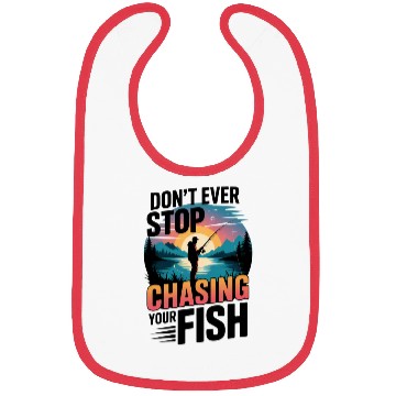 Discover Chasing Fish Sunset Illustration Bibs
