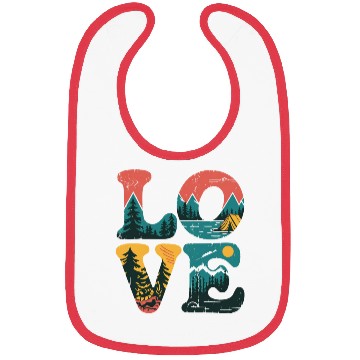 Discover Love Nature For Camping Lovers Bibs