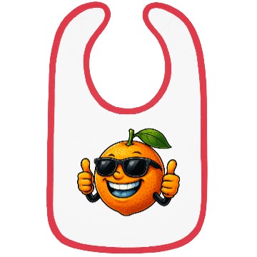 Discover Cool sweet orange cartoon summer fruit Bibs