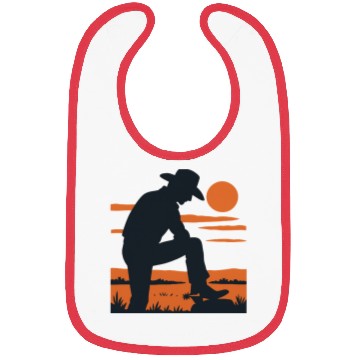 Discover Western Cowboy Sunset Bibs