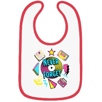 Discover Never Forget 90s Retro Nostalgia Bibs