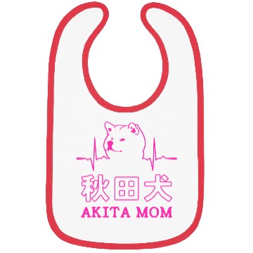 Discover Akita Dog Mom Heartbeat Bibs