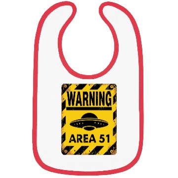 Discover Area 51 UFO Warning - Enter at your own risk Bibs