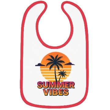 Discover Sunset Palm Trees Summer Design Bibs