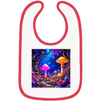 Discover Enchanted Mushroom Forest Bibs