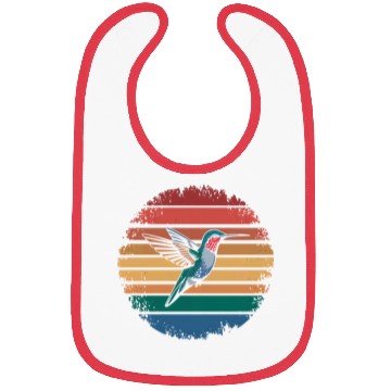 Discover Retro Vintage Hummingbird Lover Nature Gifts Bibs