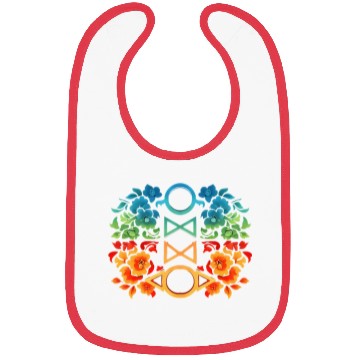 Discover Geometric Floral Pattern Bibs