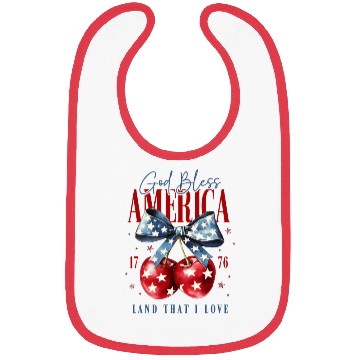 Discover 4th of July Cherry America Coquette Bibs