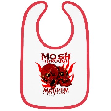 Discover Mosh Through Mayhem Skull Design Bibs
